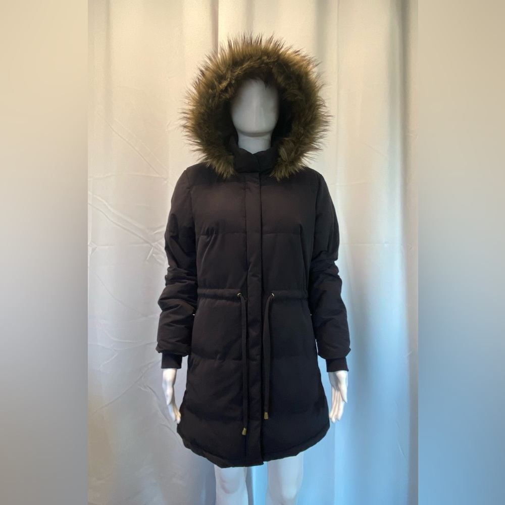 H&M Women's Blue Long Puffer Jacket size 14